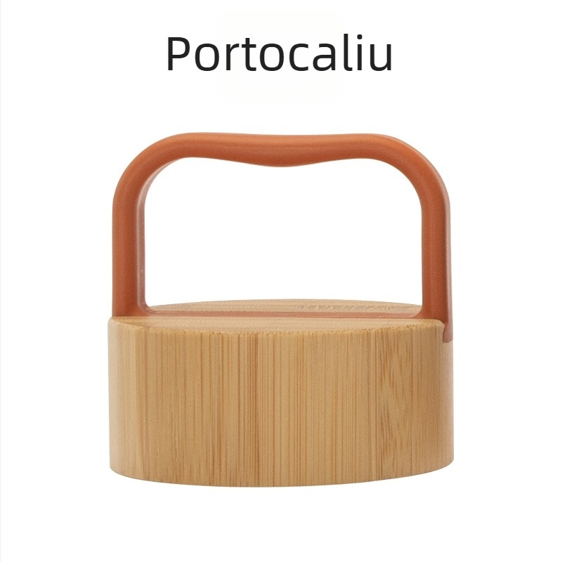Cap din bambus spiral de 70 mm pentru ceașcă din sticlă și borcan de depozitare