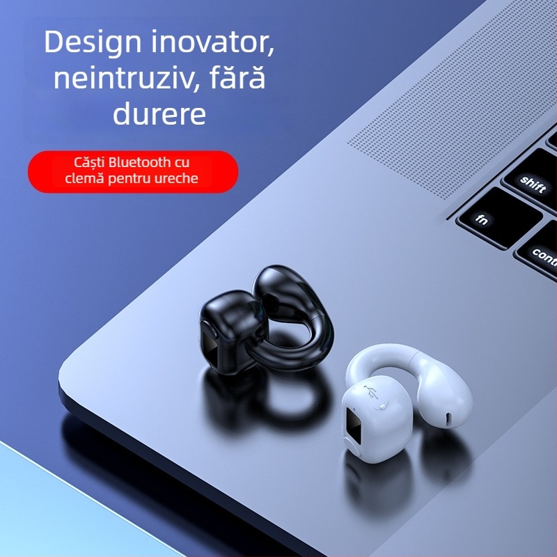 M10 căști Bluetooth cu clips pentru ureche — pentru un singur canal, nu în ureche, Bluetooth 5.0, pentru sport și afaceri
