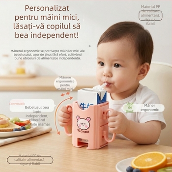 Suport pentru pahar de lapte pentru băuturi în cutii, husă reglabilă și pliabilă, dispozitiv anti-strângere și protecție anti-vărsare