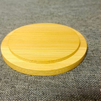 Capac universal pentru sticle din sticlă și cești, capac din lemn pentru ceașcă, accesoriu circular pentru apă, capac din bambus pentru ceai