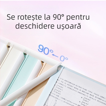 Deli set de 5 clipuri cu manetă rotativă pentru hârtie A4, manetă îngroșată – dosar de birou