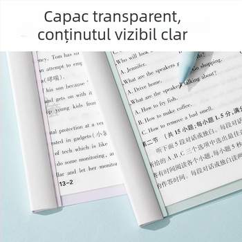 Deli set de 5 clipuri cu manetă rotativă pentru hârtie A4, manetă îngroșată – dosar de birou