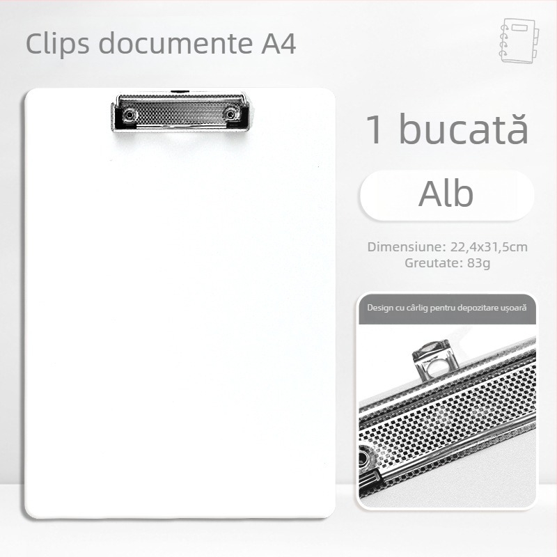 Dosar A4 cu paletă Morandi de culori, clipuri pentru documente, organizator, suport de scriere – papetărie birou