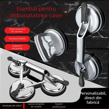 Cupă de vid din aliaj de aluminiu pentru sticlă — ridicator puternic cu trei gheare, două gheare sau o singură gheară pentru plăci