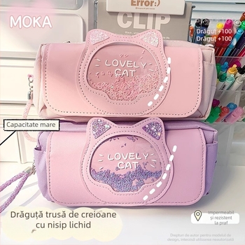 Penar pentru creioane pentru fete, din pânză, stil japonez, design minimalist