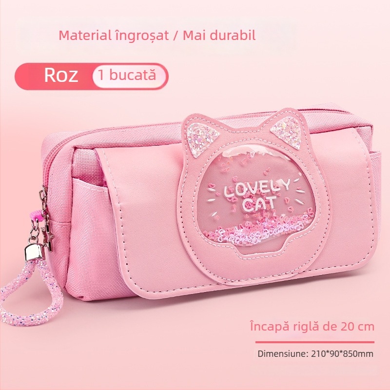 Penar pentru creioane pentru fete, din pânză, stil japonez, design minimalist