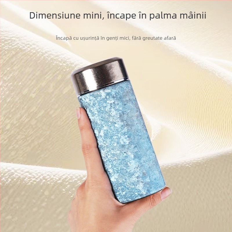Termos din titan pur, izolație cu vid, mini portabil, ceai, utilizare casnică, design elegant
