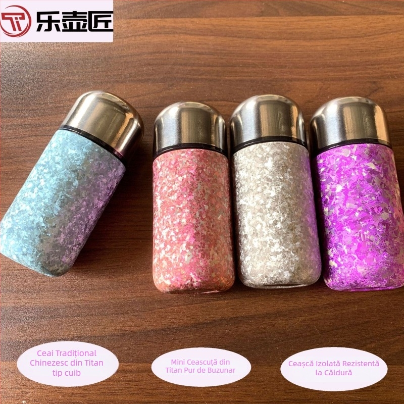 Cană izolată din titan pur – mini cană capsule pentru ceai și cafea