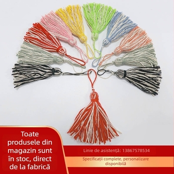Ciucure din bumbac reciclat, lucrat manual, decor pentru perdele și textile de casă, 10 cm lungime
