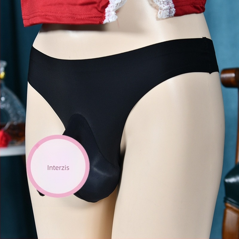 Tanga bărbătească din ice silk, într-o singură bucată, mărime plus, sexy