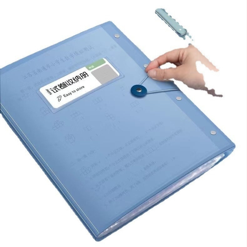 Dosar A4 pentru lucrări de examen, capacitate mare, 40/60 pagini pentru stocarea documentelor elevilor