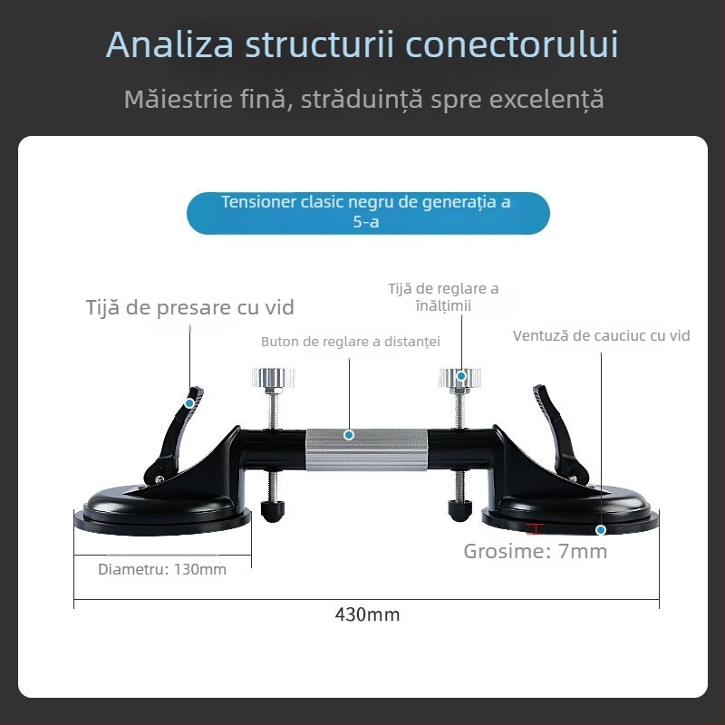 Întinzător pentru blat din piatră – plăci de marmură și cuarț, reglare a rosturilor cu ventuză puternică
