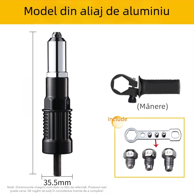 Pistol de nituri, manual, industrial, pentru uz casnic, mic pistol de nituit, instrument de tragere a niturilor, economisire a efortului