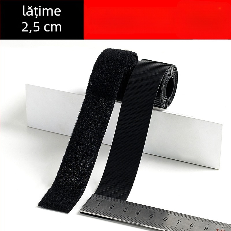 Velcro pentru haine de bebeluți, bandă moale cu cârlig și buclă, albă, dublu‑fațetată, fără adeziv