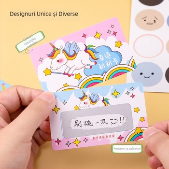 Card de zgârieturi creativ pentru elevi — conținut personalizabil, premiu pentru profesor, card DIY noroc