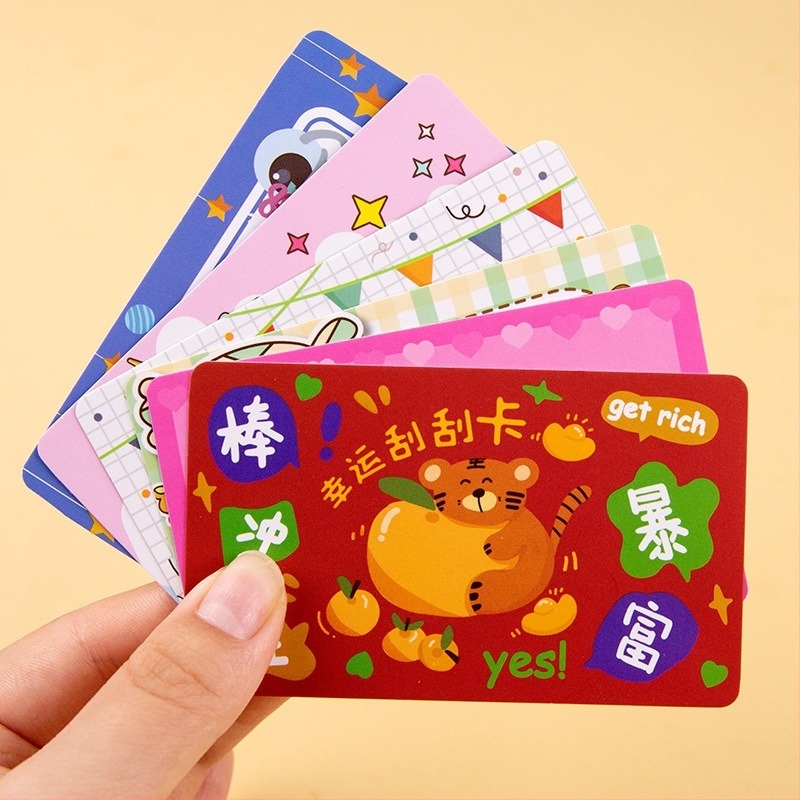 Card de zgârieturi creativ pentru elevi — conținut personalizabil, premiu pentru profesor, card DIY noroc