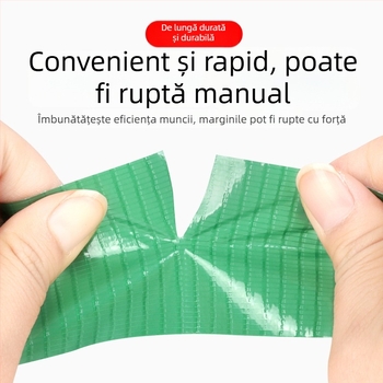 Bandă textilă cu aderență înaltă pentru protecția podelei și fixarea covoarelor, rolă mare de 50 m, lățimi 4,8 cm sau 6 cm, fără reziduuri, culori: verde, argintiu, roșu, negru.