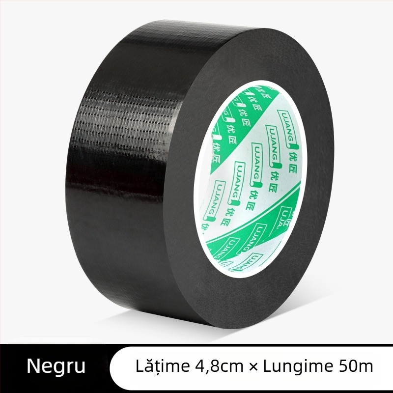 Bandă textilă cu aderență înaltă pentru protecția podelei și fixarea covoarelor, rolă mare de 50 m, lățimi 4,8 cm sau 6 cm, fără reziduuri, culori: verde, argintiu, roșu, negru.
