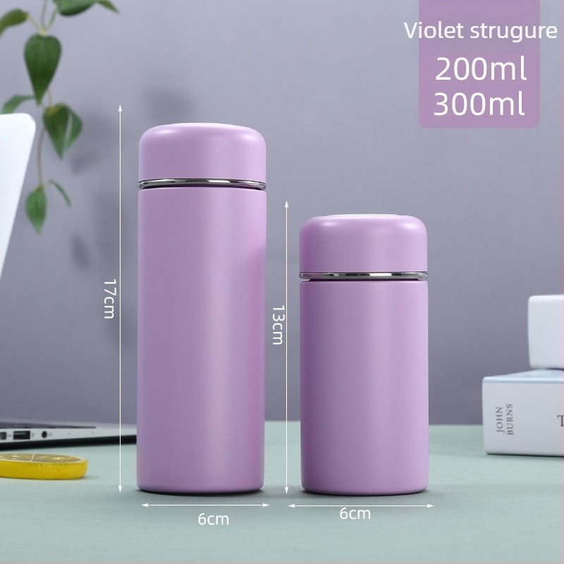 Mini termos din oțel inoxidabil 316, design minimalist, cană de ceai portabil cu compartiment pentru ceai