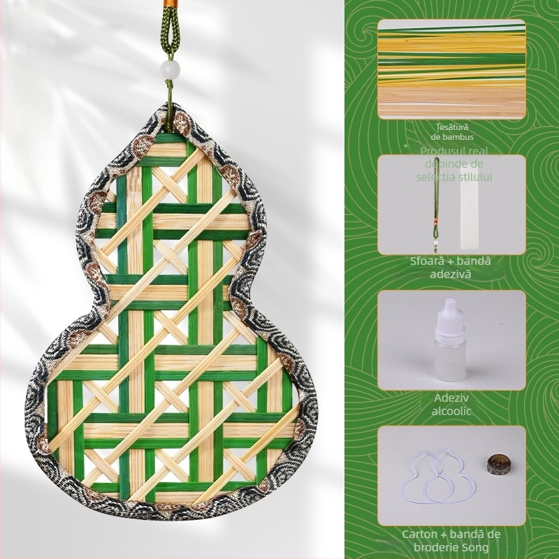 Semne de carte din bambus, materiale DIY din mână, pandantive în formă de dovleac în stilul nou-chinezesc, cadouri culturale și creative, ornamente țesute, activități educaționale și de team-building