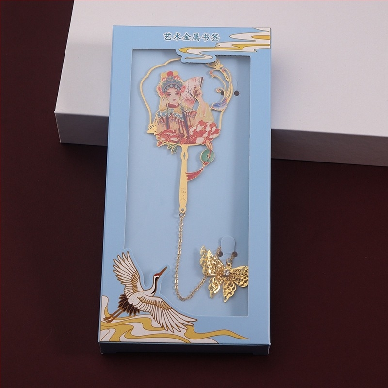 Semn de carte din alamă, stil chinezesc, operă clasică de la Beijing, suvenir cultural din Orașul Interzis, pentru studiu și cadou personalizat