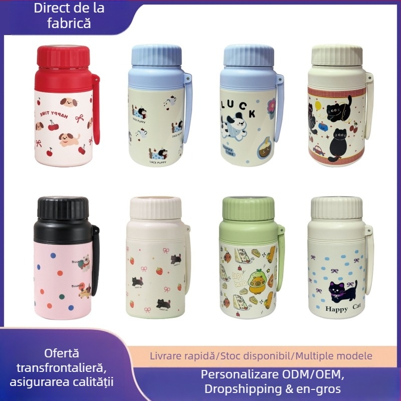 Termos din oțel inoxidabil 316, capacitate mare, pentru activități în aer liber, cu filtru de ceai și funie de prindere pentru mașină