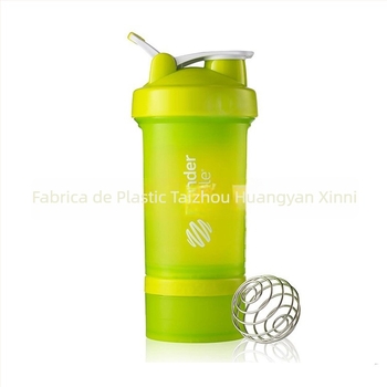 Shaker de proteine cu design în trei straturi, pahar sport din plastic etanș