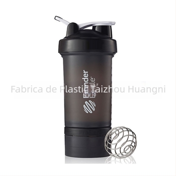 Shaker de proteine cu design în trei straturi, pahar sport din plastic etanș