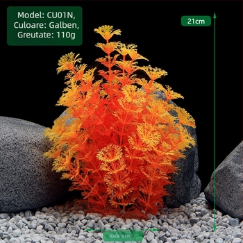 Decorațiune pentru acvariu cu plante artificiale de apă, plastice, mărime medie (CU01N)