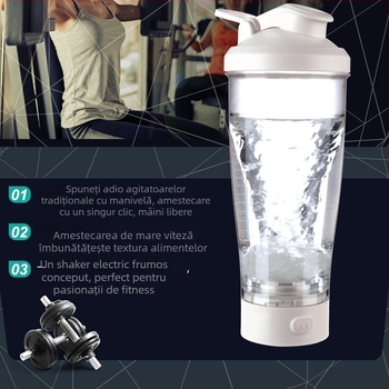 Pahar de apă cu amestecare automată, shaker electric pentru proteine în pudră, băutură pentru fitness