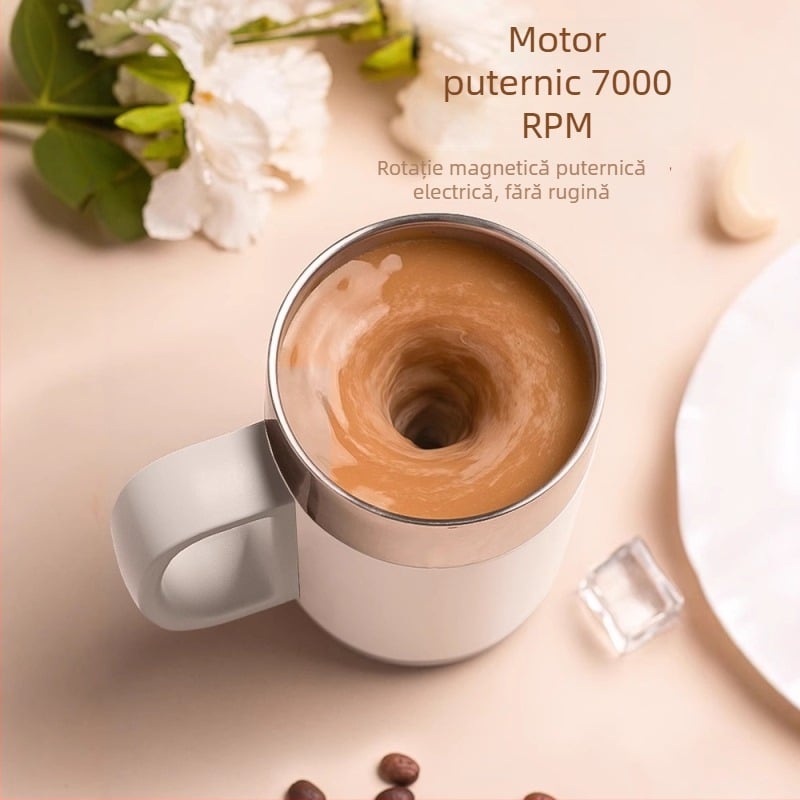Pahar automat de amestecare cafea, cu rotație magnetică, shaker electric portabil