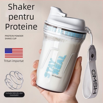 Shaker proteic din Tritan pentru sport – sticlă de apă pentru bărbați și femei, recipient de amestecare, rezistent la temperaturi ridicate