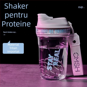 Shaker proteic din Tritan pentru sport – sticlă de apă pentru bărbați și femei, recipient de amestecare, rezistent la temperaturi ridicate