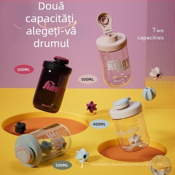 Ceașcă portabilă de shake pentru fitness, 400 ml, anti-scurgeri, shaker de proteine din pudră, recipient pentru amestec, de calitate alimentară