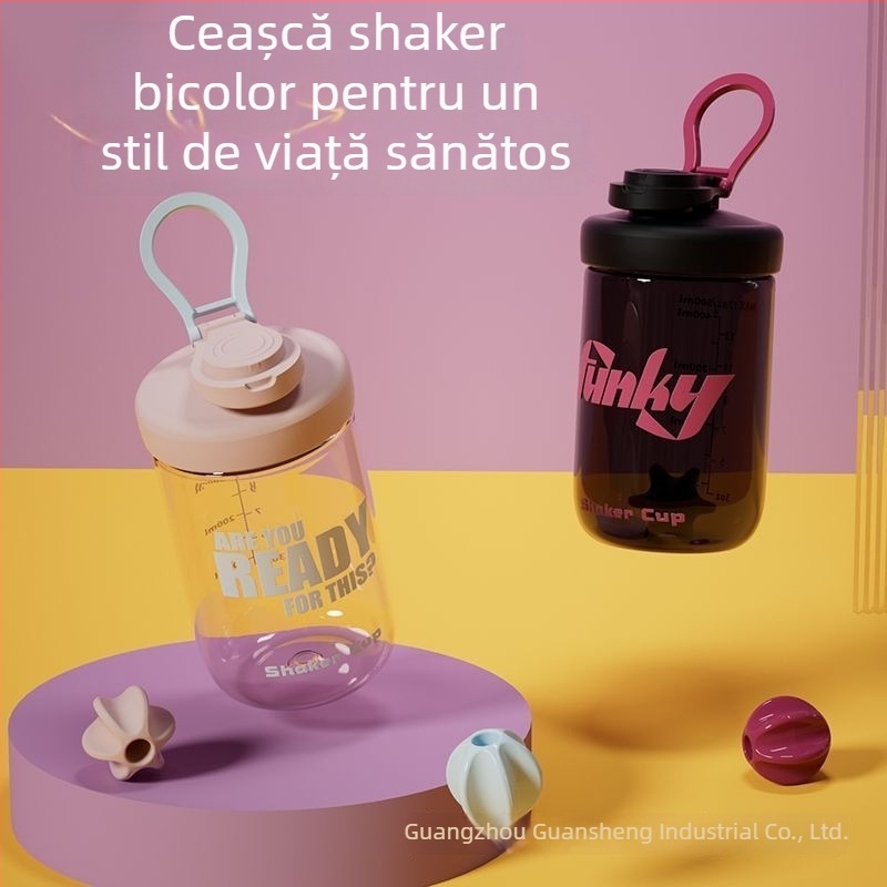 Ceașcă portabilă de shake pentru fitness, 400 ml, anti-scurgeri, shaker de proteine din pudră, recipient pentru amestec, de calitate alimentară