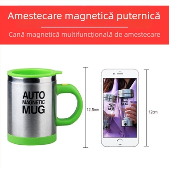 Sportman shaker din oțel inoxidabil, electric, cu agitator magnetic — pentru proteine, băuturi de masă, cafea