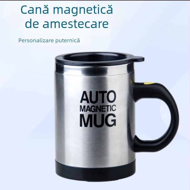Sportman shaker din oțel inoxidabil, electric, cu agitator magnetic — pentru proteine, băuturi de masă, cafea