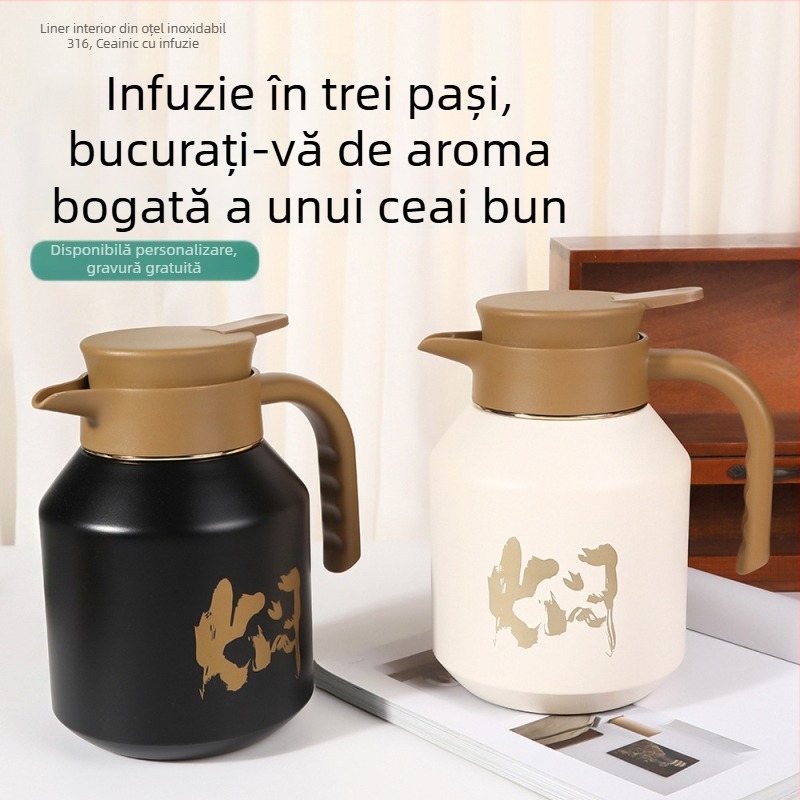 Ceainic cu izolație vidată din oțel inoxidabil 316, pentru ceai și cafea, utilizare în exterior, capacitate mare