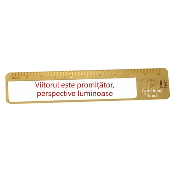 Semn de carte metal în stil chinezesc, alamă premium, design antic, riglă creativă cu diviziuni, cadou cultural pentru studenți