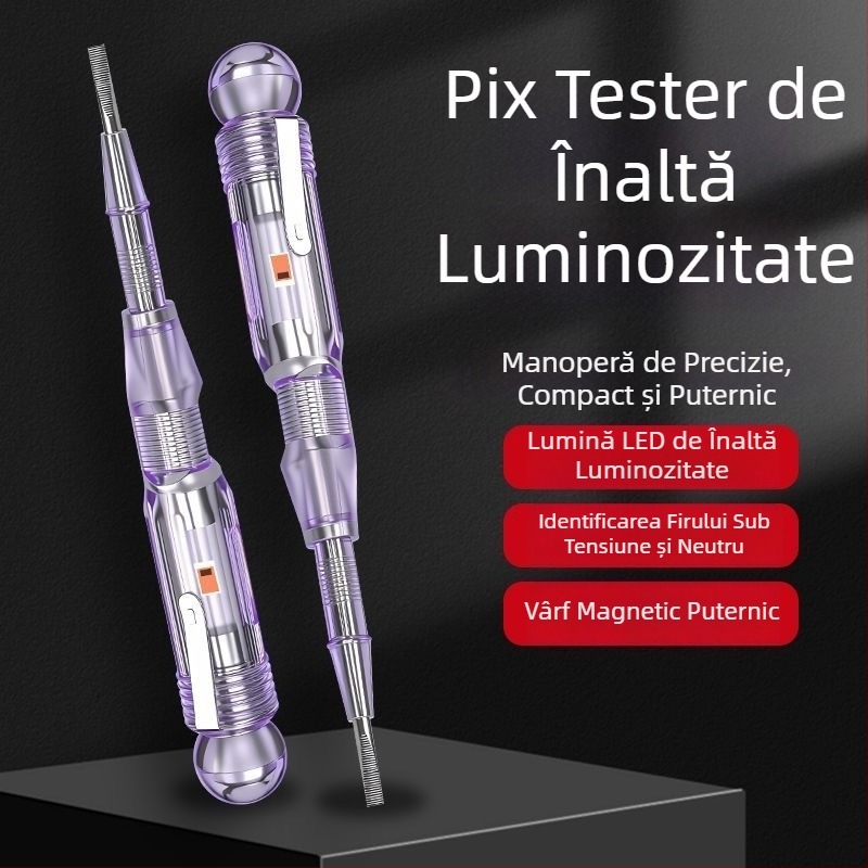 Tester de tensiune LED, pasiv, cu indicator neon