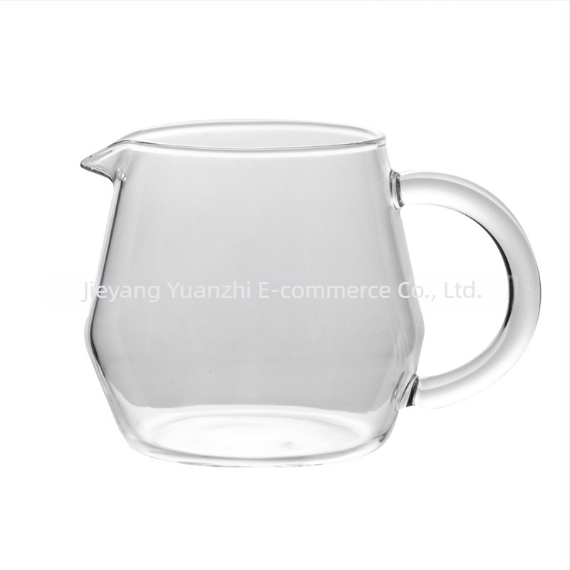 Recipient de cafea și ceai pentru turnare manuală, cu motiv de pasăre, 400 ml, sticlă borosilicată rezistentă la căldură, cană de măsurare, compatibil cu foc deschis