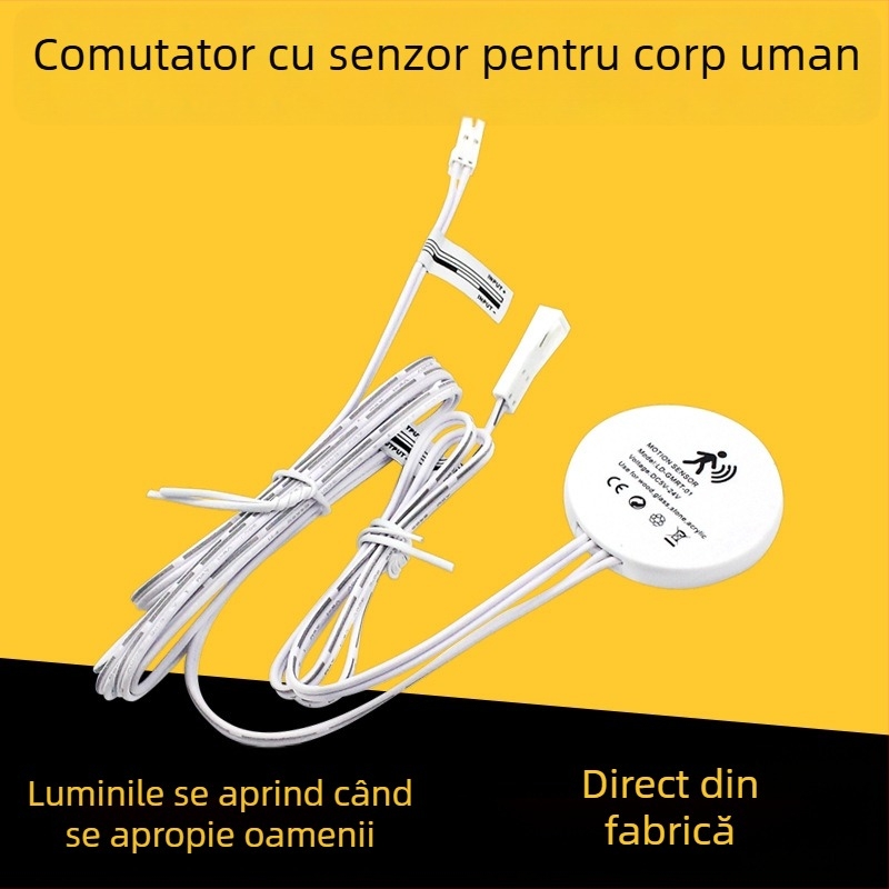 Senzor LED cu diafragmă — senzor infraroșu pentru corpul uman, iluminat inteligent pentru casă, 5-24V, întârziere 30 s