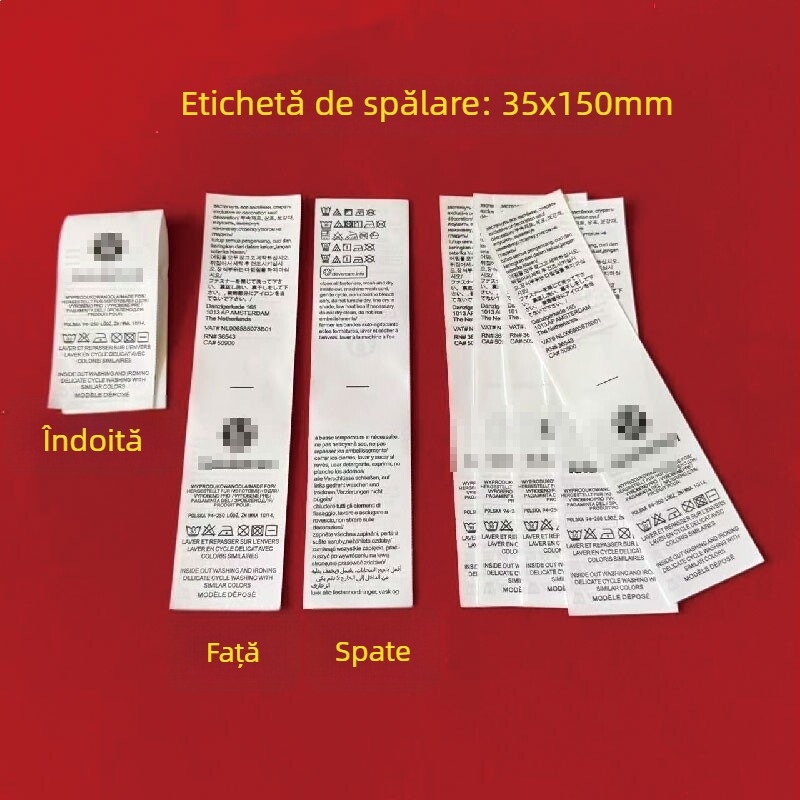 Accesorii DIY pentru etichete de îmbrăcăminte: etichetă principală, etichetă de agățat, etichetă de spălare și etichetă pentru guler