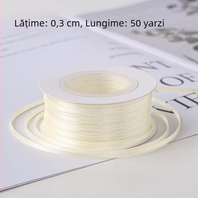 0,3 cm panglici subțiri pentru decorarea prăjiturilor, ambalare cadouri, panglici satin pentru decor DIY de cofetărie