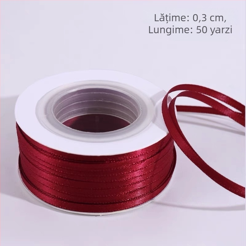 0,3 cm panglici subțiri pentru decorarea prăjiturilor, ambalare cadouri, panglici satin pentru decor DIY de cofetărie