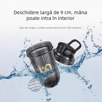 Cana sport 500 ml pentru fitness cu bilă de amestec, din plastic – shaker pentru proteine