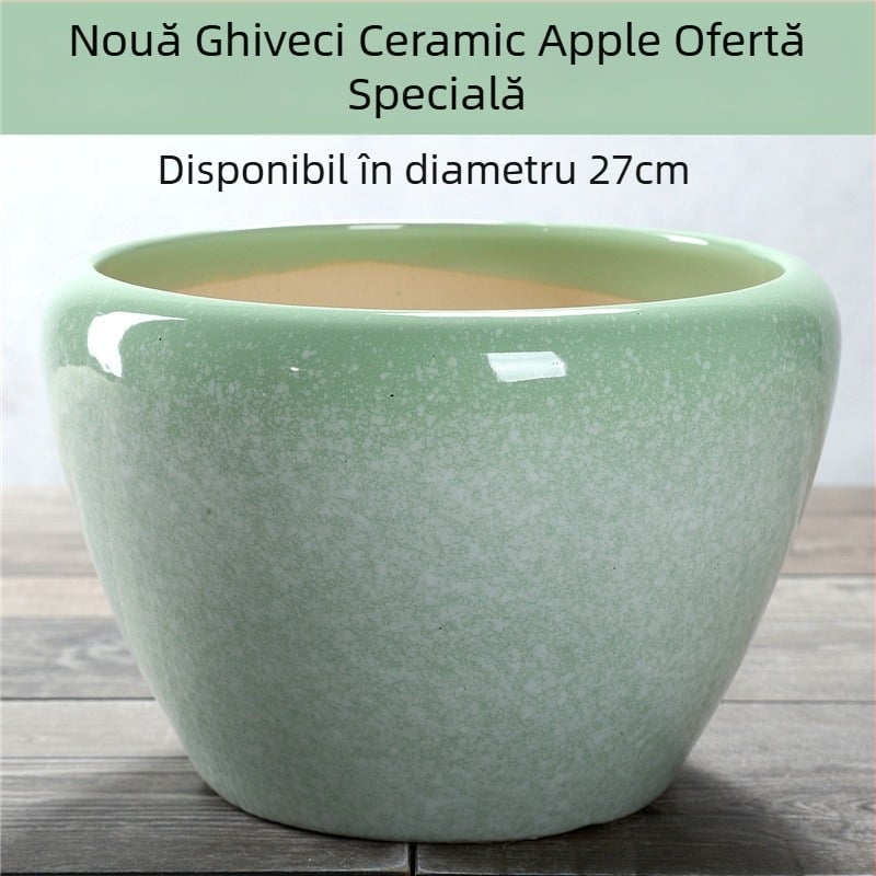 Ghiveci ceramic extralarg în stil Nordic, pentru interior și exterior, pentru copacul banilor și pothos