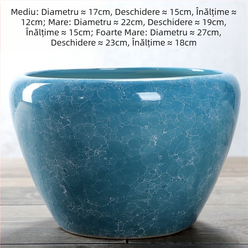 Ghiveci ceramic extralarg în stil Nordic, pentru interior și exterior, pentru copacul banilor și pothos