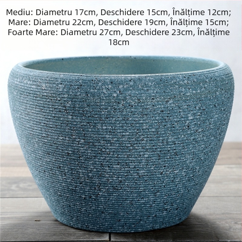 Ghiveci ceramic extralarg în stil Nordic, pentru interior și exterior, pentru copacul banilor și pothos