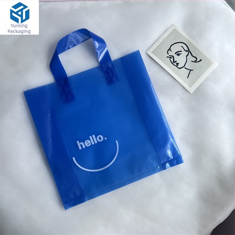 Geantă tote din plastic transparentă pentru ambalarea hainelor, design minimalist, capacitate mare